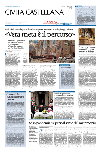 Avvenire - pagina diocesana del 03/04/2022